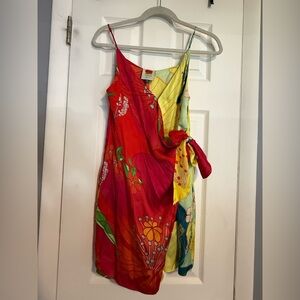 Farm Rio Colorful Floral Wrap Dress